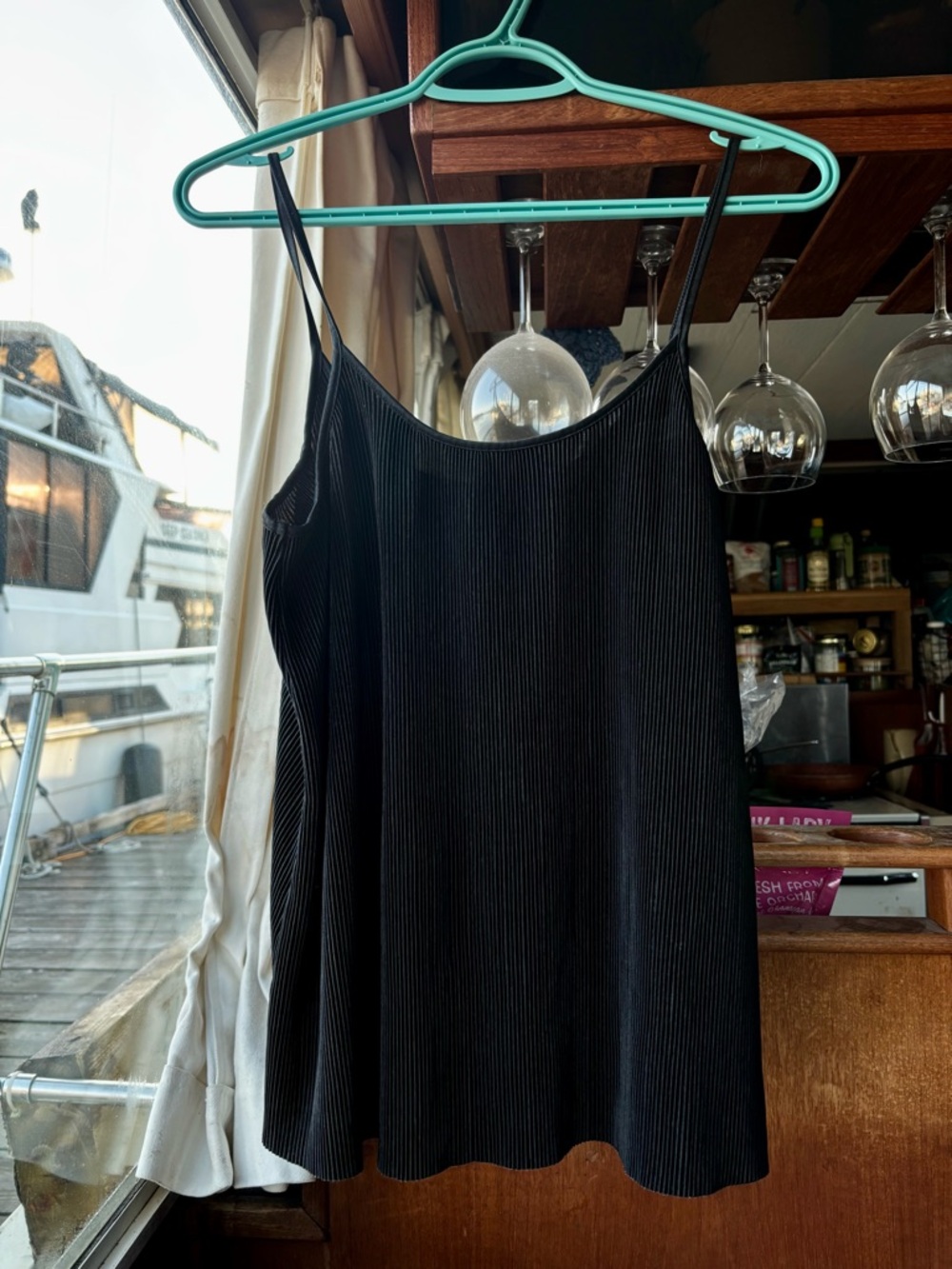 H&M Black Ribbed Camisole Top